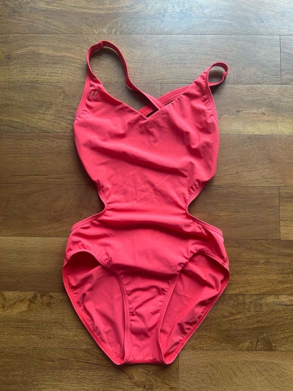 USA Pro Hot Pink Cut-Out One-Piece Swimsuit